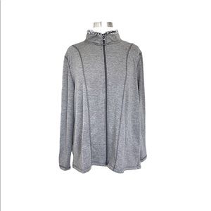 Cuddl Dud Women’s Adult Zip Up Sweater Size L in Gray